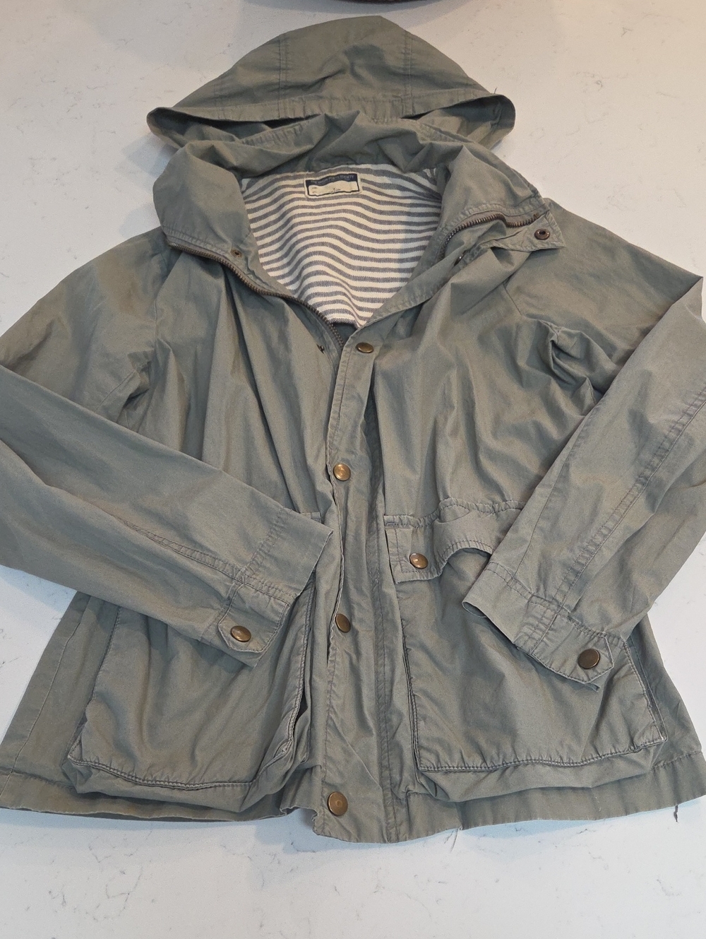 Urban Outfitters Sage Green Hooded Anorak Jacket Size Medium